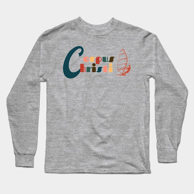 Corpus Christi, TX Windsurfing Long Sleeve T-Shirt by joyzo